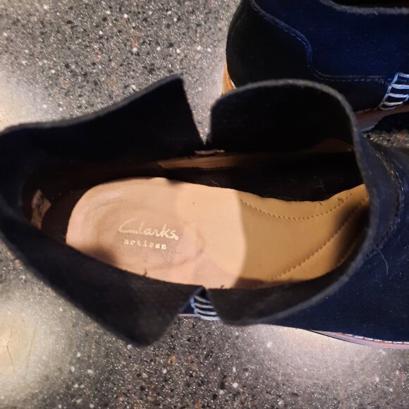 Clarks Black Ankle Boots - Picture 8 of 9